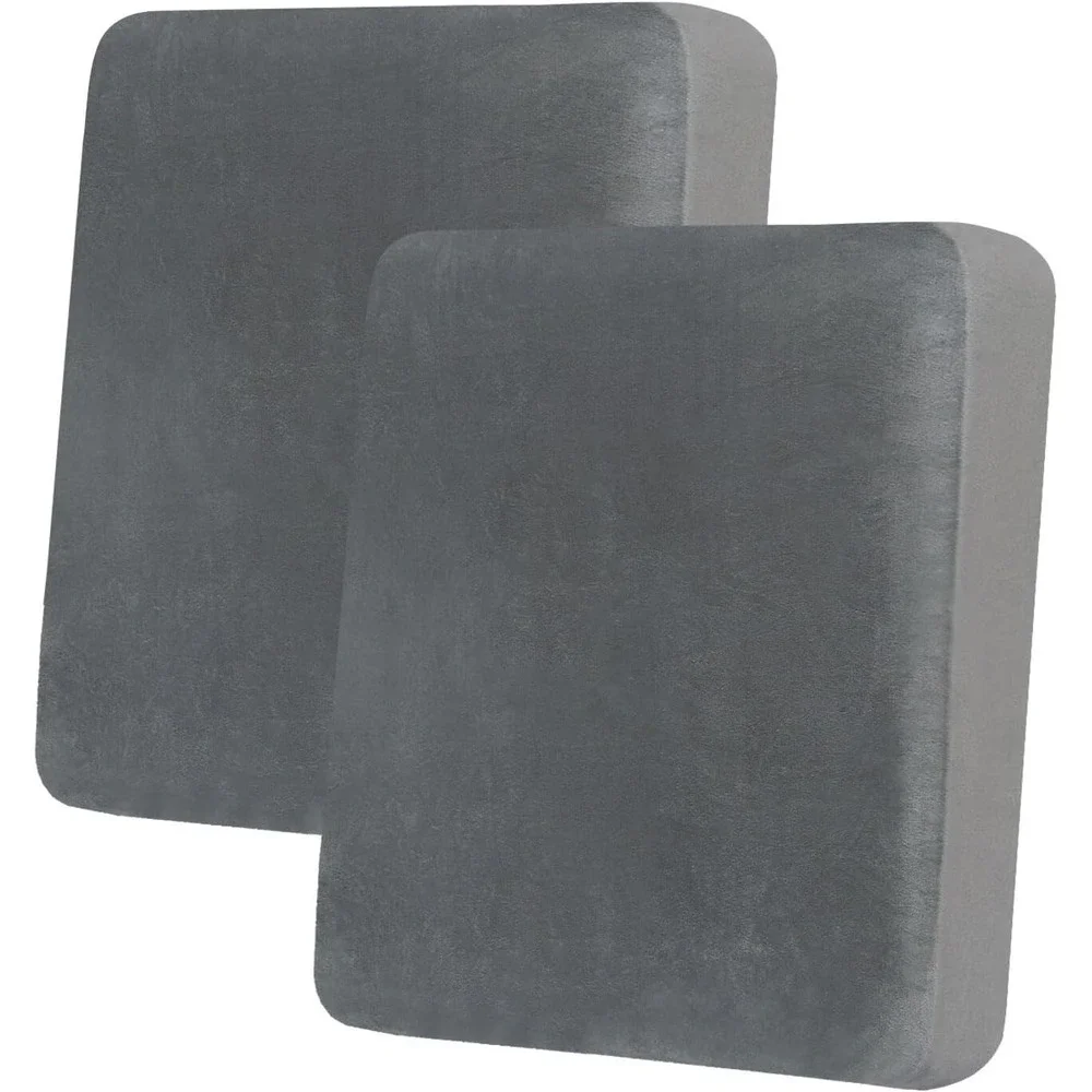 Gray Velvet Couch Cushion Covers 2pk Soft Sofa/Couch Seat‎ Cushion Covers